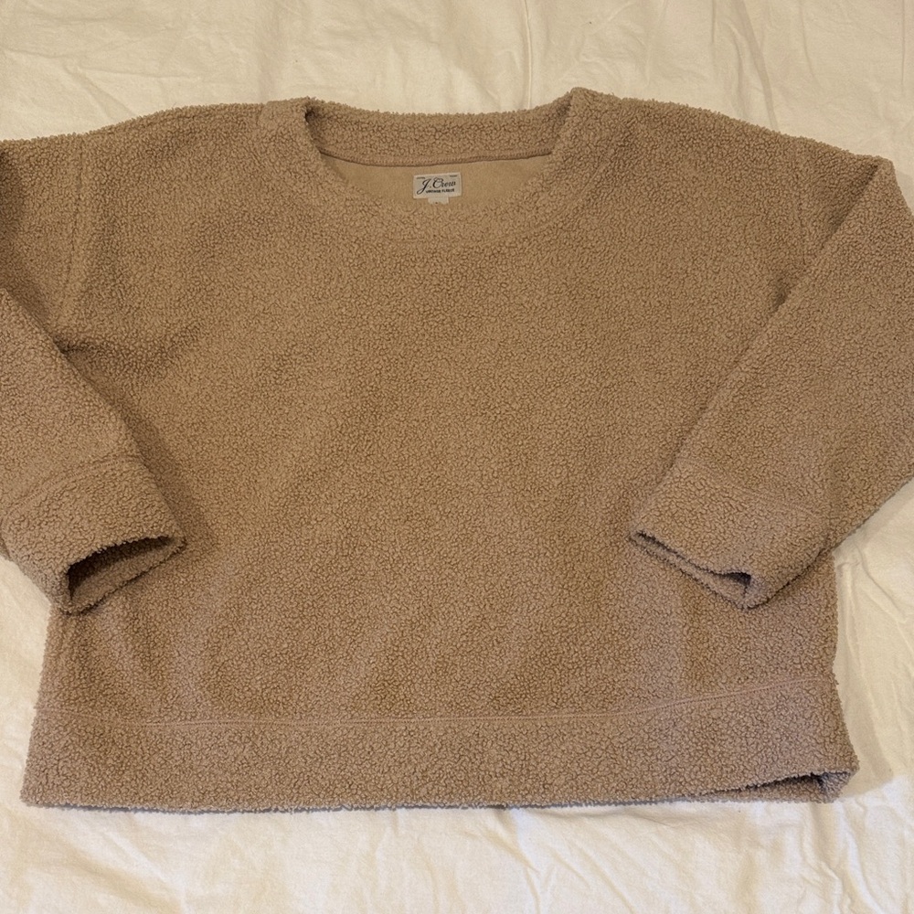 J. Crew Cozy Tan Crew Neck Sweater